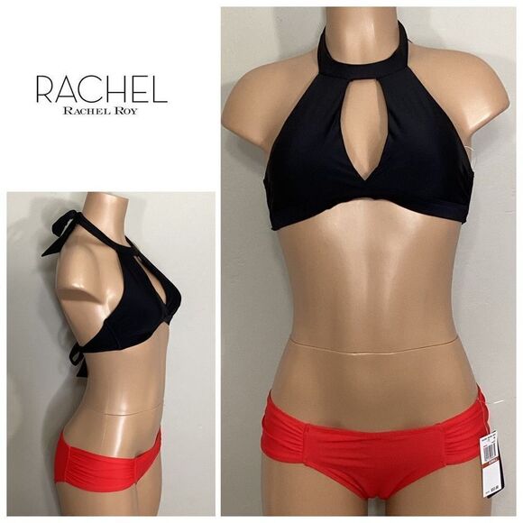 New. Rachel Roy high neck keyhole bikini set. Retails $109. S-top/XS-bottom - Picture 1 of 10